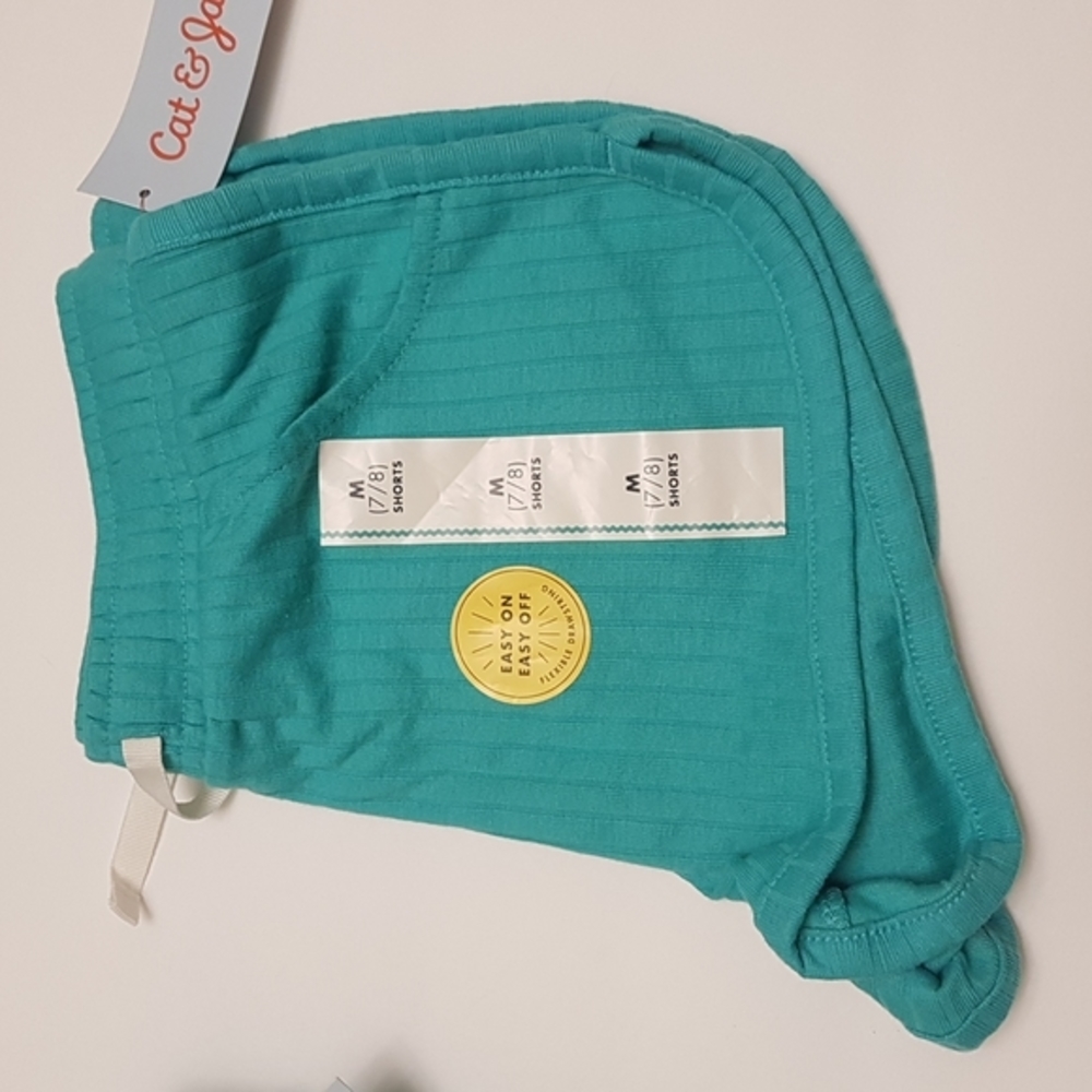 Cat and‎ Jack Girls' Knit Pull-On Shorts - Dark Mint (2set) - Picture 6 of 7